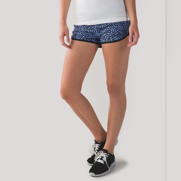 Lululemon Run: Speed Short *4-way Stretch Size 6 Blue And Black Color - Picture 3 of 14